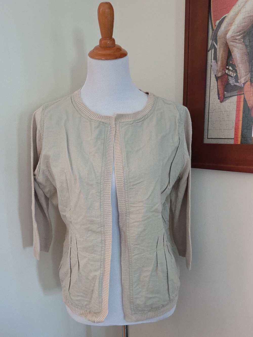 Coldwater Creek Light Beige Open-Front Women's Jacket